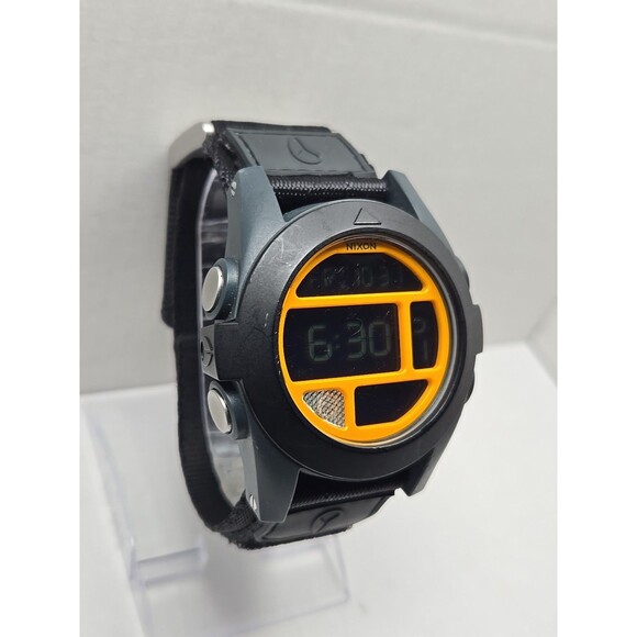 Nixon The Baja Digital 49mm Black Orange Compass Watch 100M Quartz New Battery - Picture 3 of 12